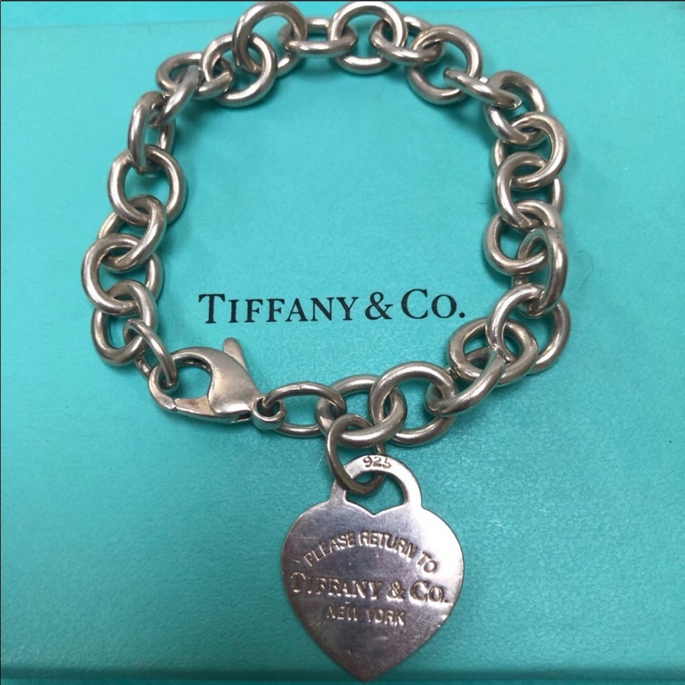 Tiffany & Co Please return heart charm bracelet